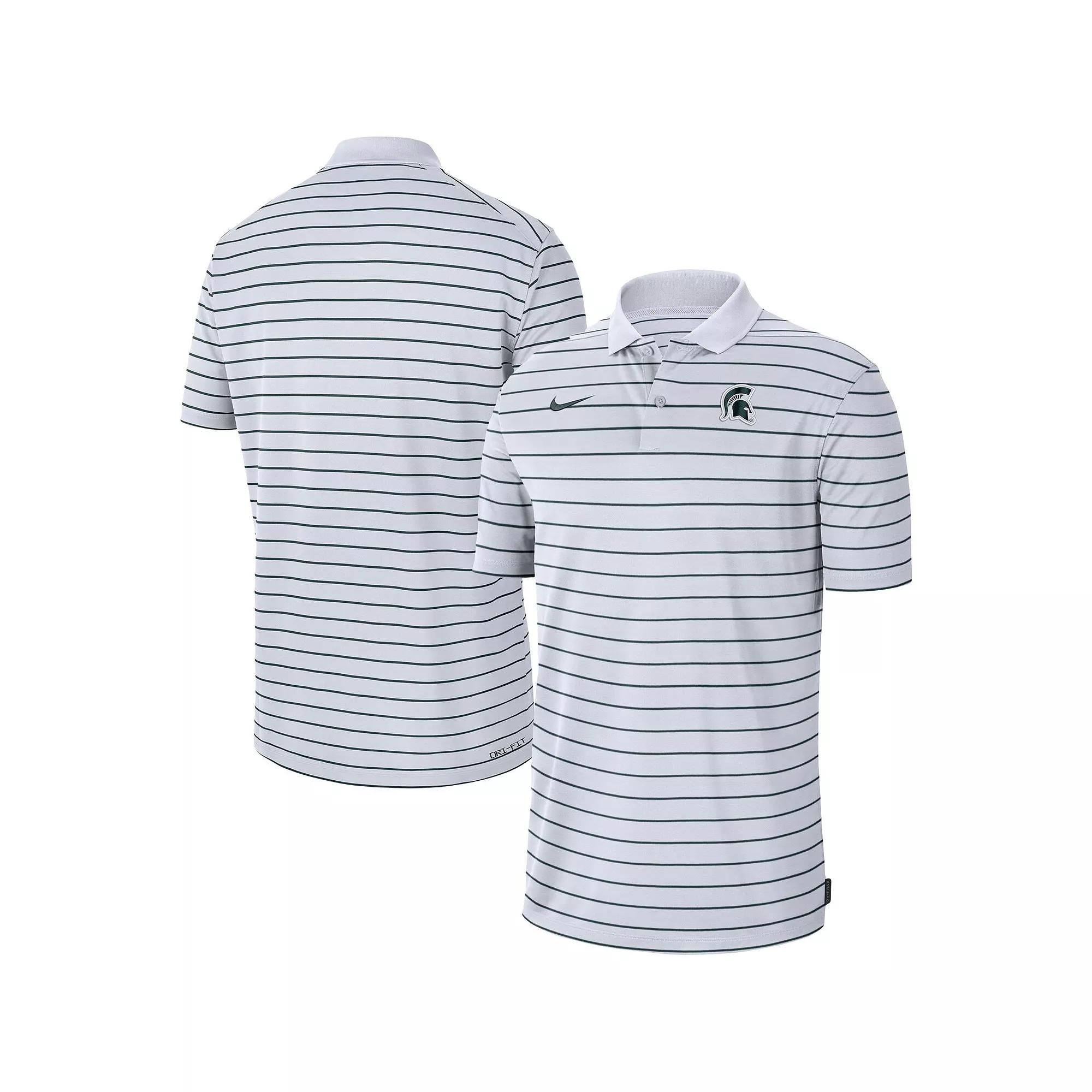 Men's Nike White Michigan State Spartans Icon Victory Coaches 2023 Early Season Performance Polo,  Product Image
