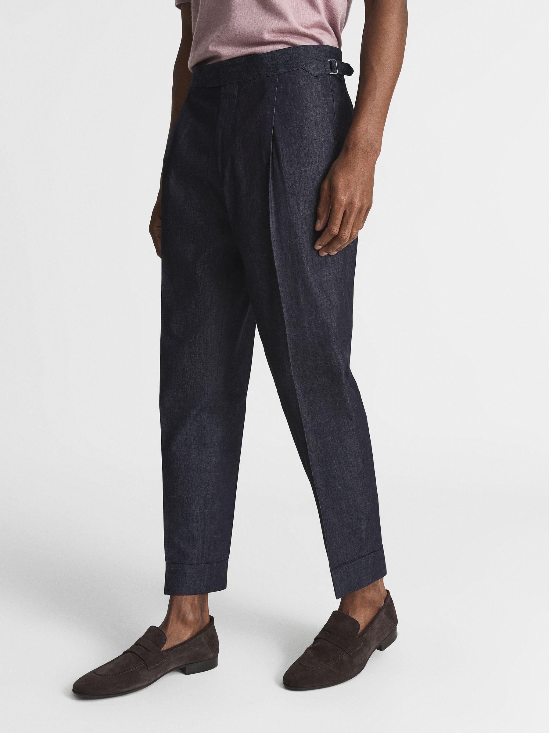 Relaxed Denim Trousers in Indigo Product Image