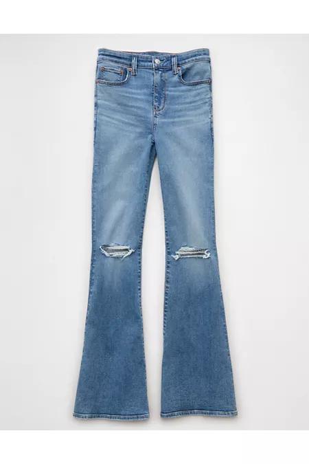 AE Next Level Ripped Super High-Waisted Flare Jean Women's Product Image