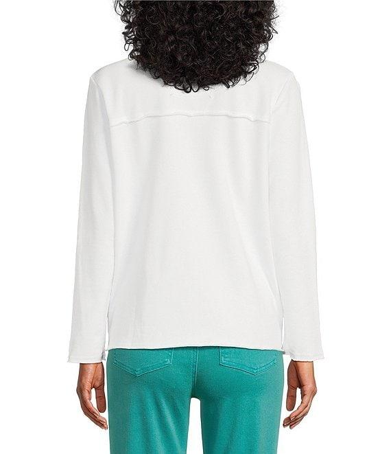 Tommy Bahama Marina Del Mar Solid Fleece Point Collar Long Sleeve Popover Top Product Image