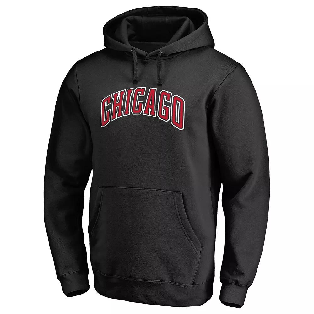 Men's Fanatics Branded Black Chicago Bulls Alternate Logo Pullover Hoodie, Size: XL Product Image