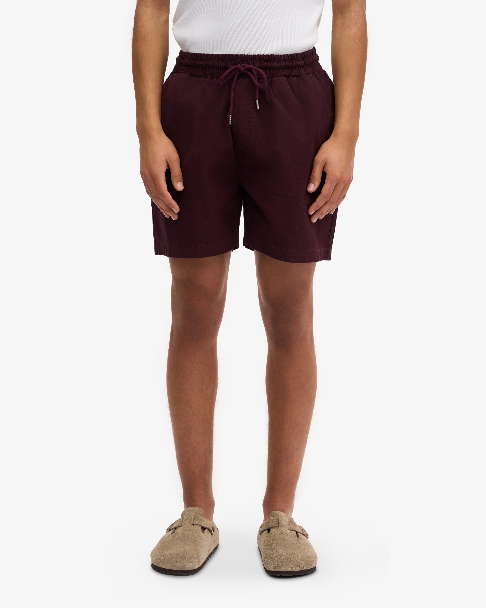 Organic Twill Shorts - Oxblood Red Product Image