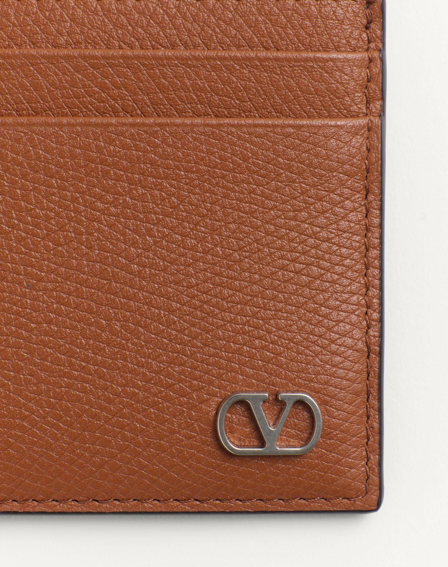 Valentino Garavani Vlogo Signature Cardholder In Grainy Calfskin Product Image