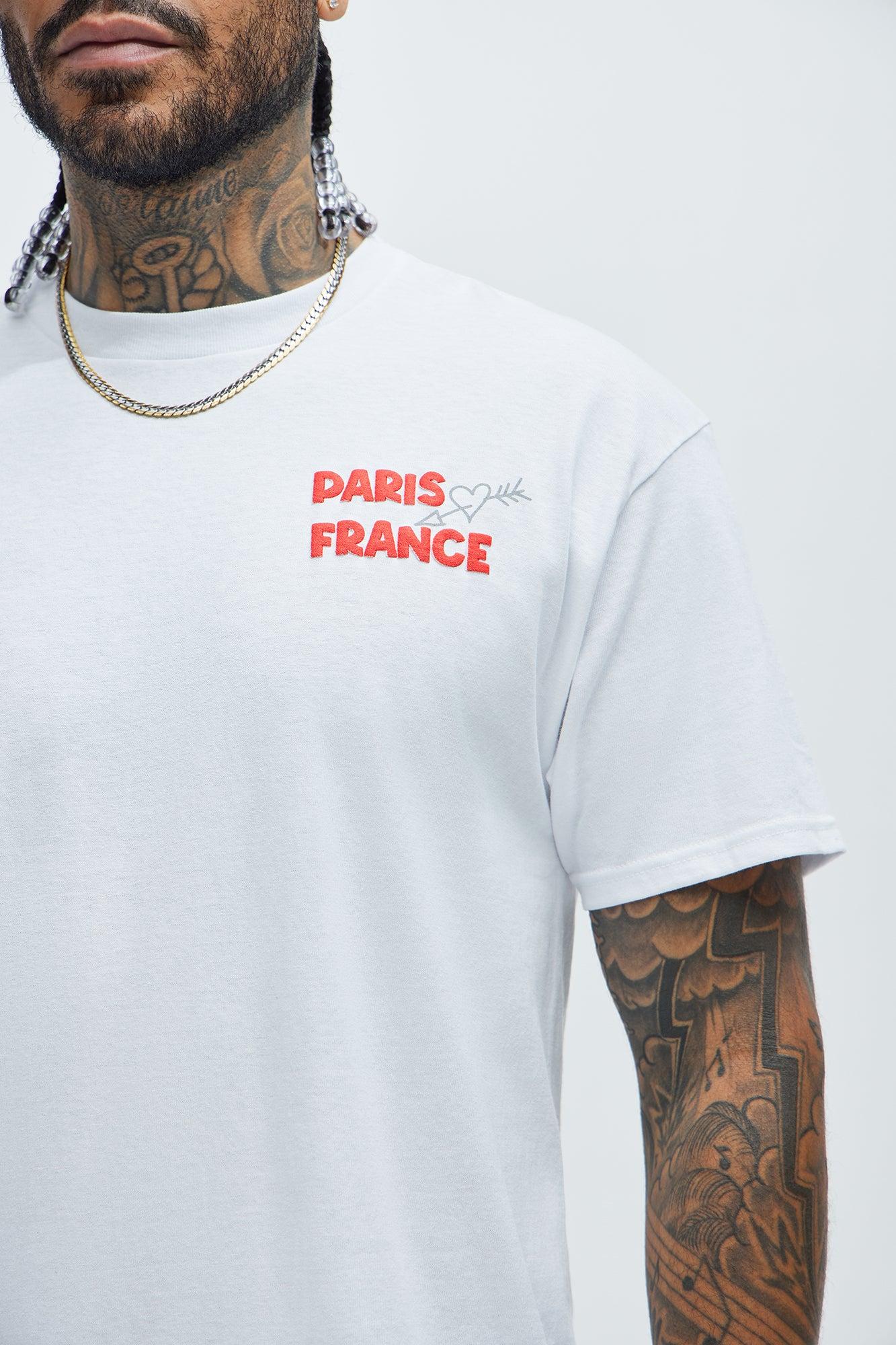 Paris Doodle Short Sleeve Tee - White Product Image