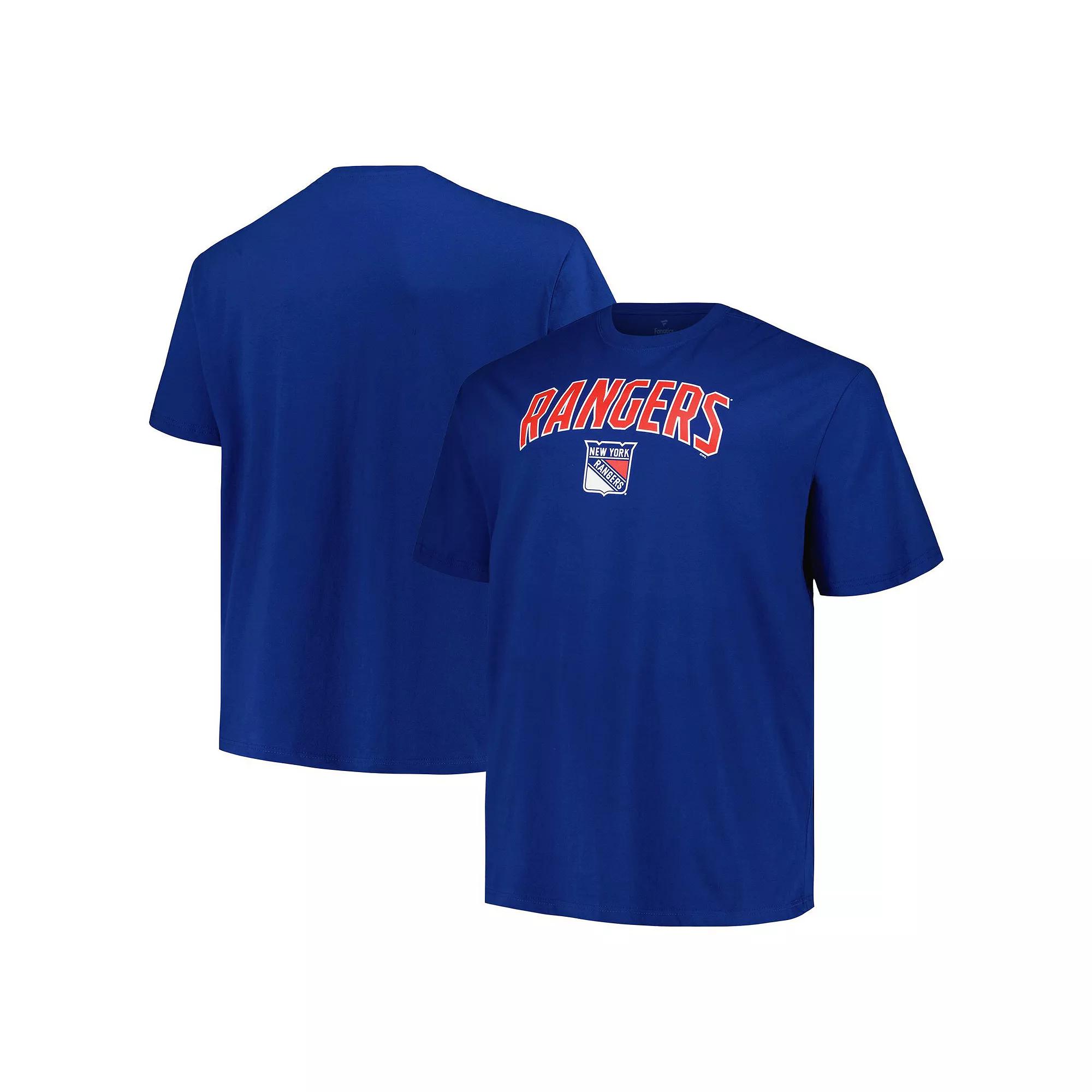 Men's Profile Blue New York Rangers Big & Tall Arch Over Logo T-Shirt,  Product Image