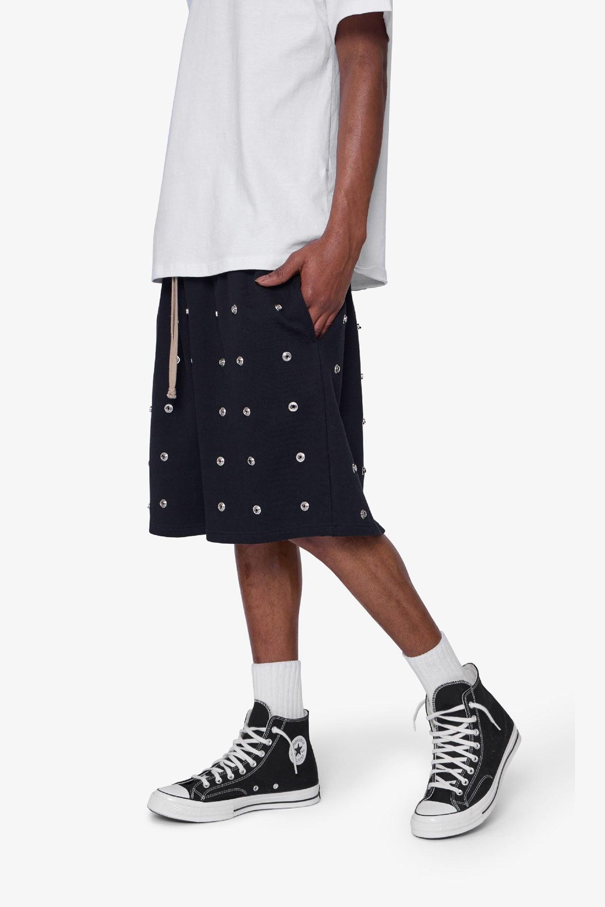 All Over Button Shorts - Black Product Image