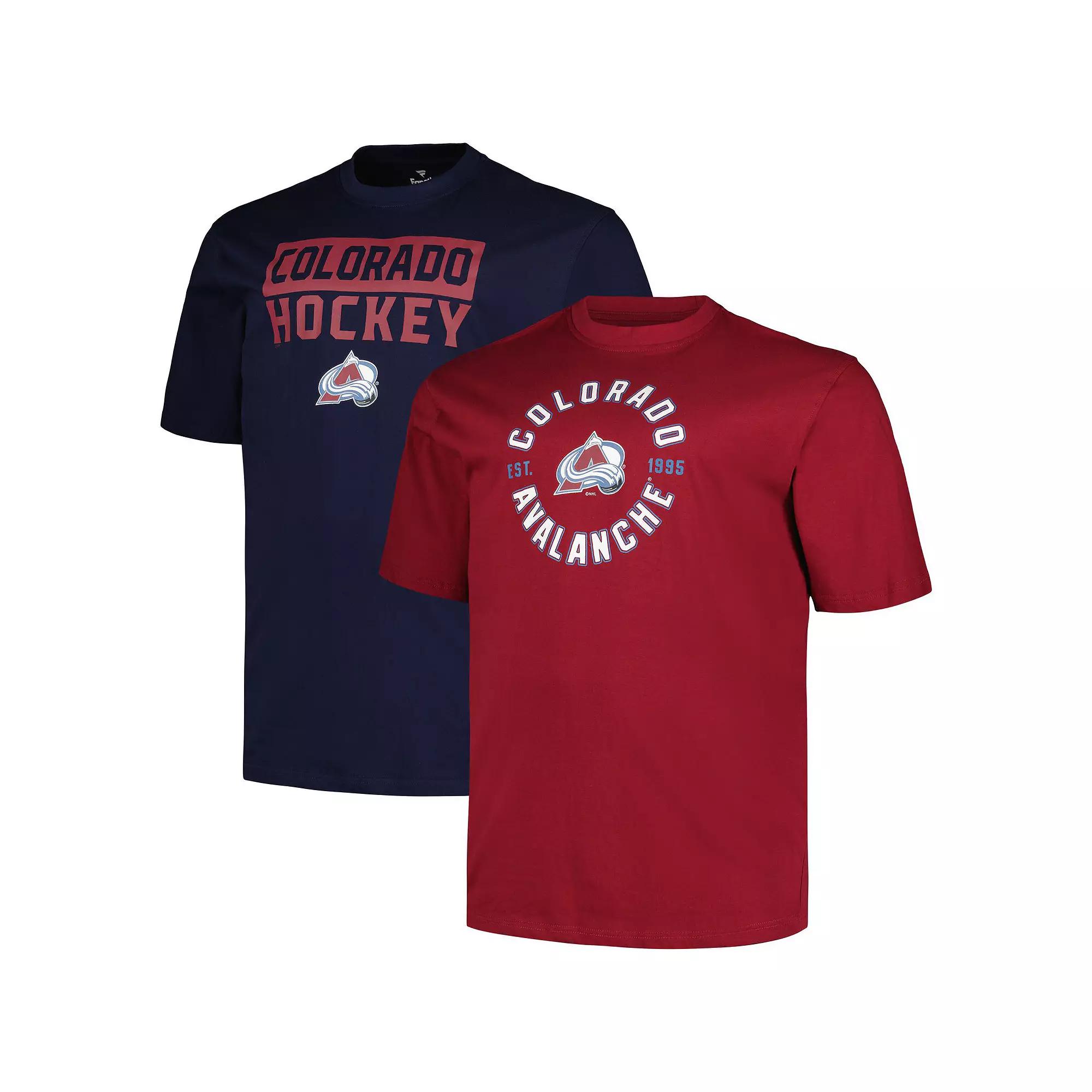 Men's Fanatics Colorado Avalanche Big & Tall 2-Pack T-Shirt Set, Size: 5XB, Med Re Product Image