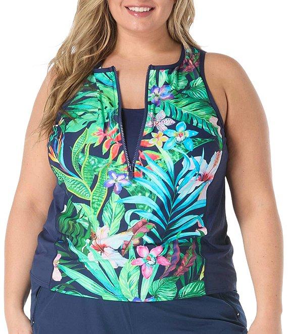 Beach House Plus Size Paloma Beach Solids April Stretch Woven Swim Short Product Image