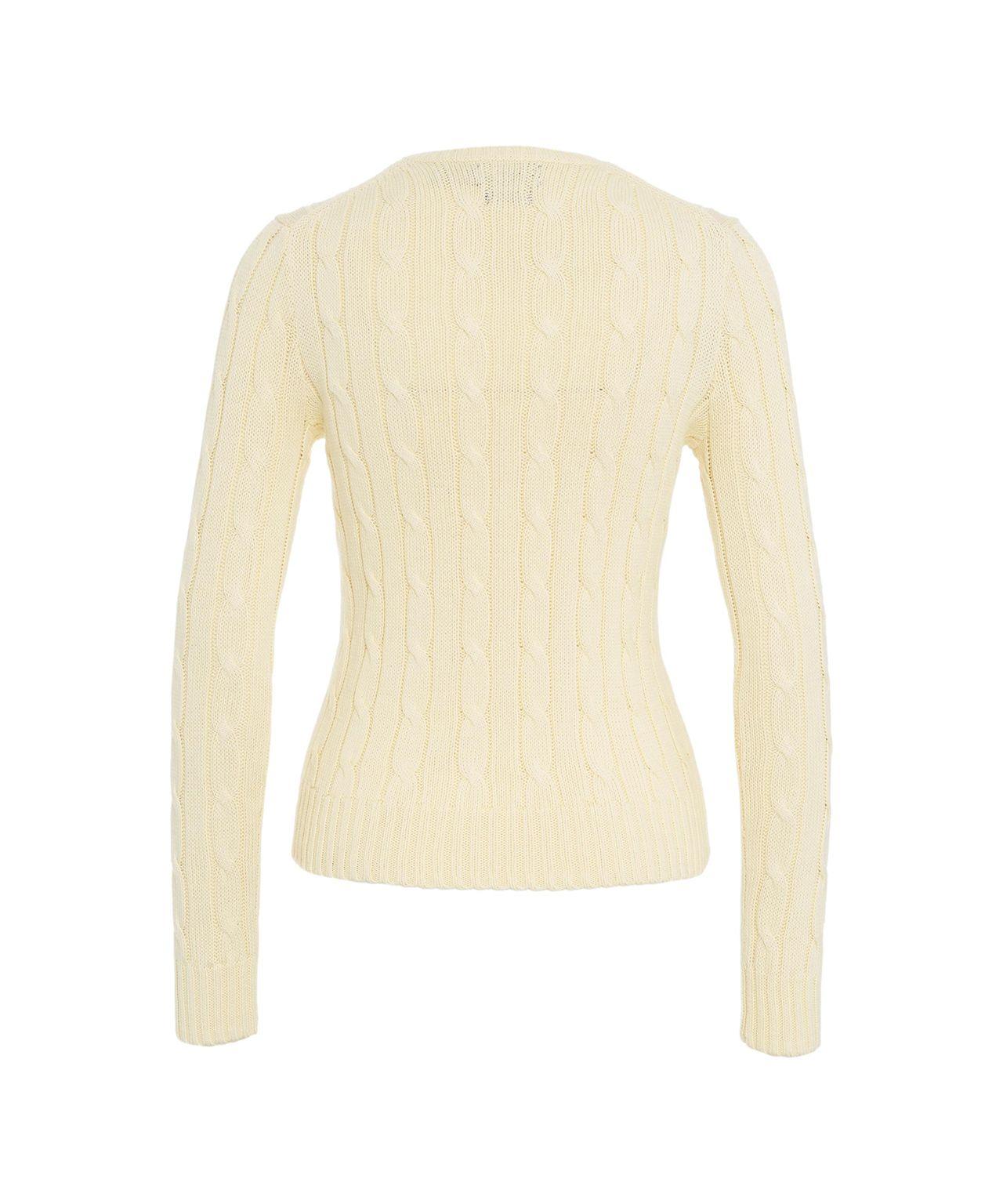Cable knit sweater with logo embroidery Product Image