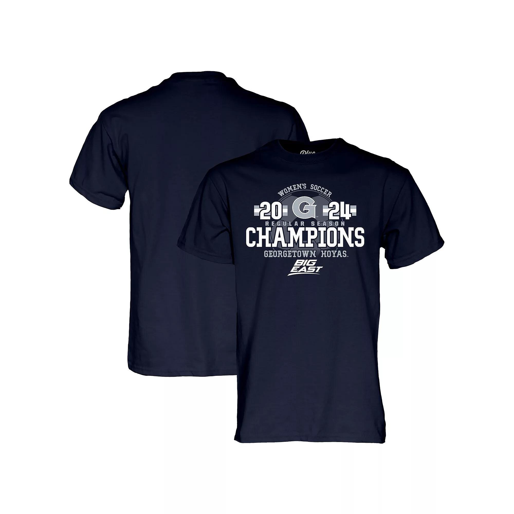 Unisex Blue 84 Navy Georgetown Hoyas 2024 Big East Women's Soccer Regular Season Champions T-Shirt, Adult Unisex,  Product Image