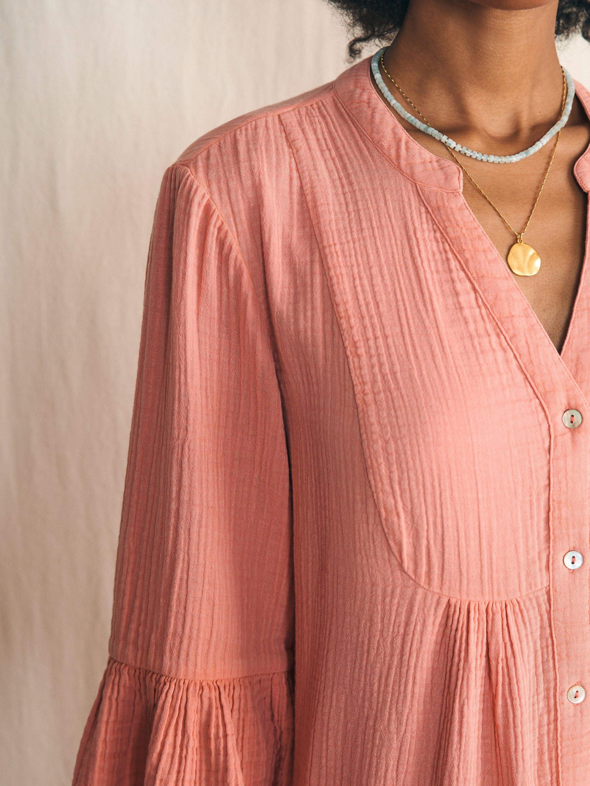 Dune Cotton Gauze Kasey Dress - Coral Female Product Image