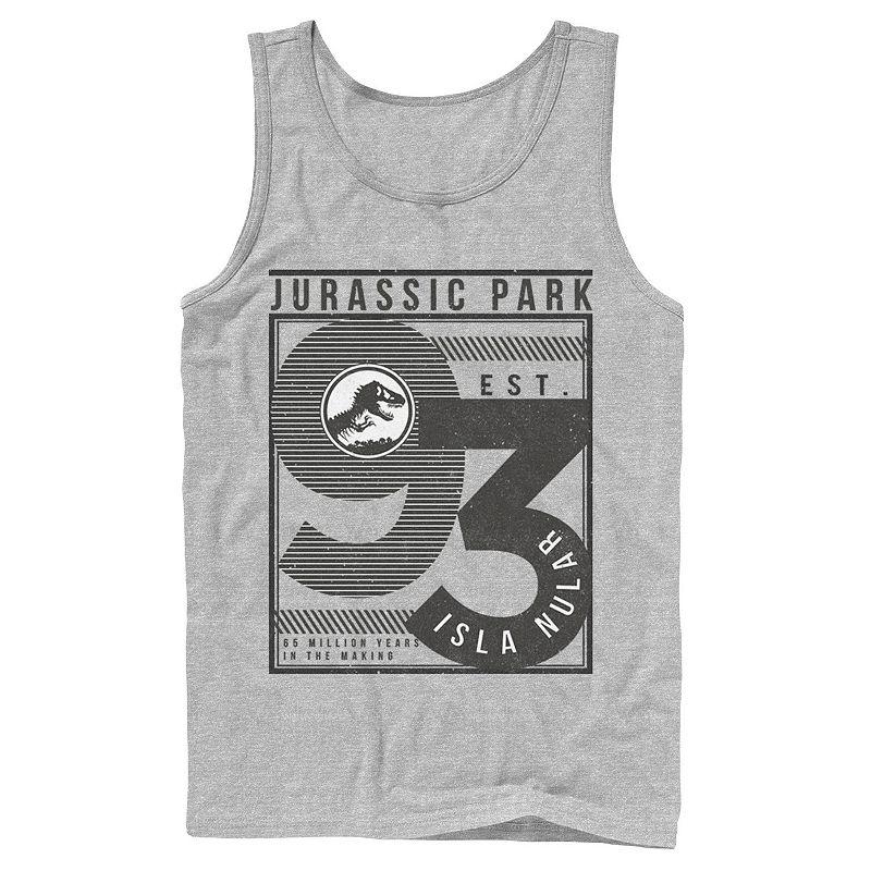Men's Jurassic Park Est. 93 Isla Nublar Poster Tank Top,  Product Image