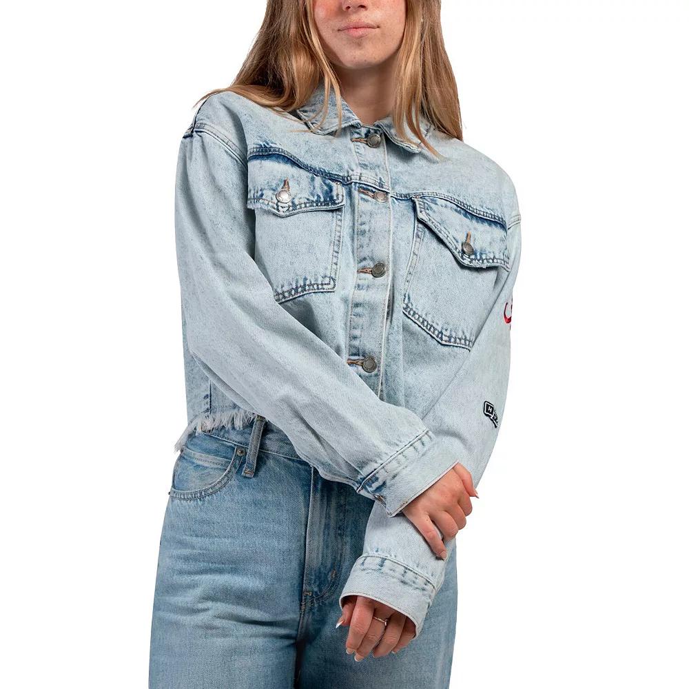 Women's Hype and Vice Denim Alabama Crimson Tide Lightwash Full-Button Jean Jacket,  Product Image