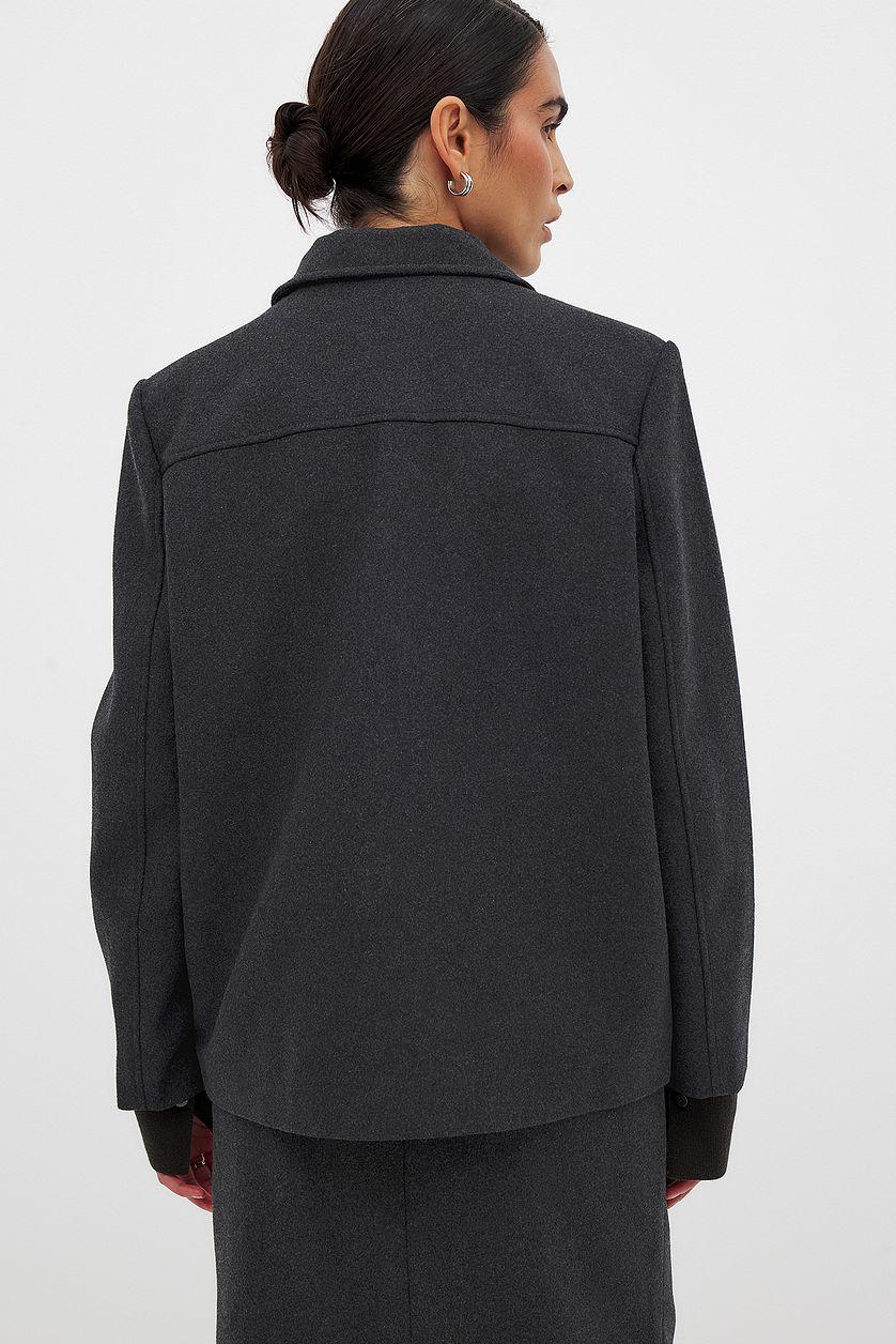 Oversized Wool Blend Jacket Product Image