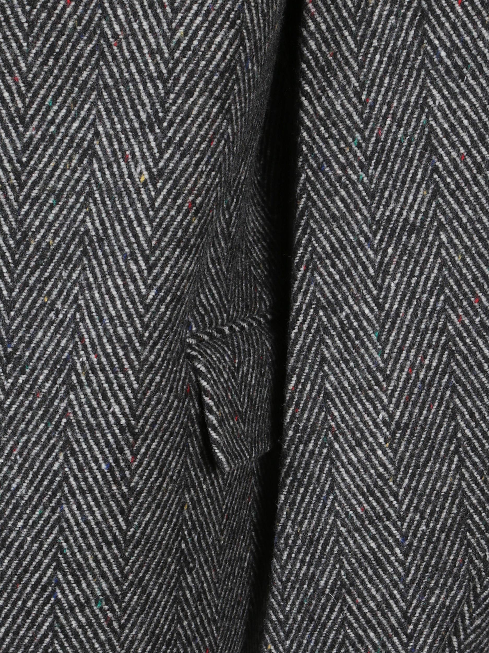 GIVENCHY Men Wool Blend Coat With Herringbone Motif In Multi Product Image