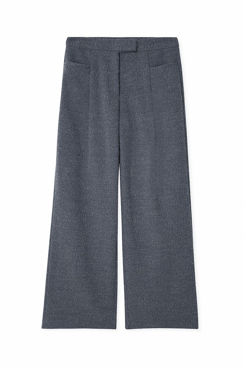 Straight Mid Waist Suit Pants Product Image