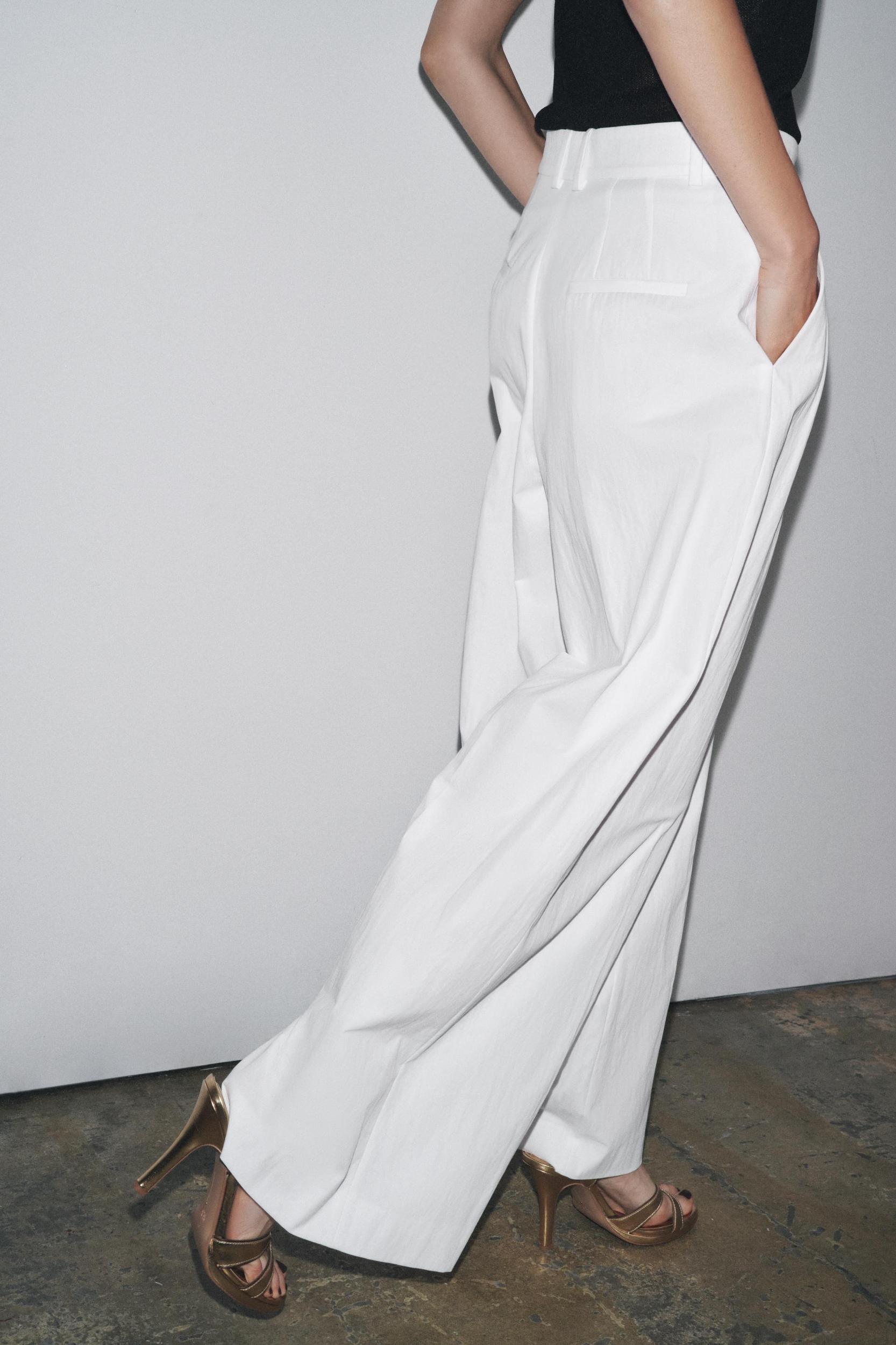 ZW COLLECTION TECHNICAL EFFECT PLEATED PANTS Product Image