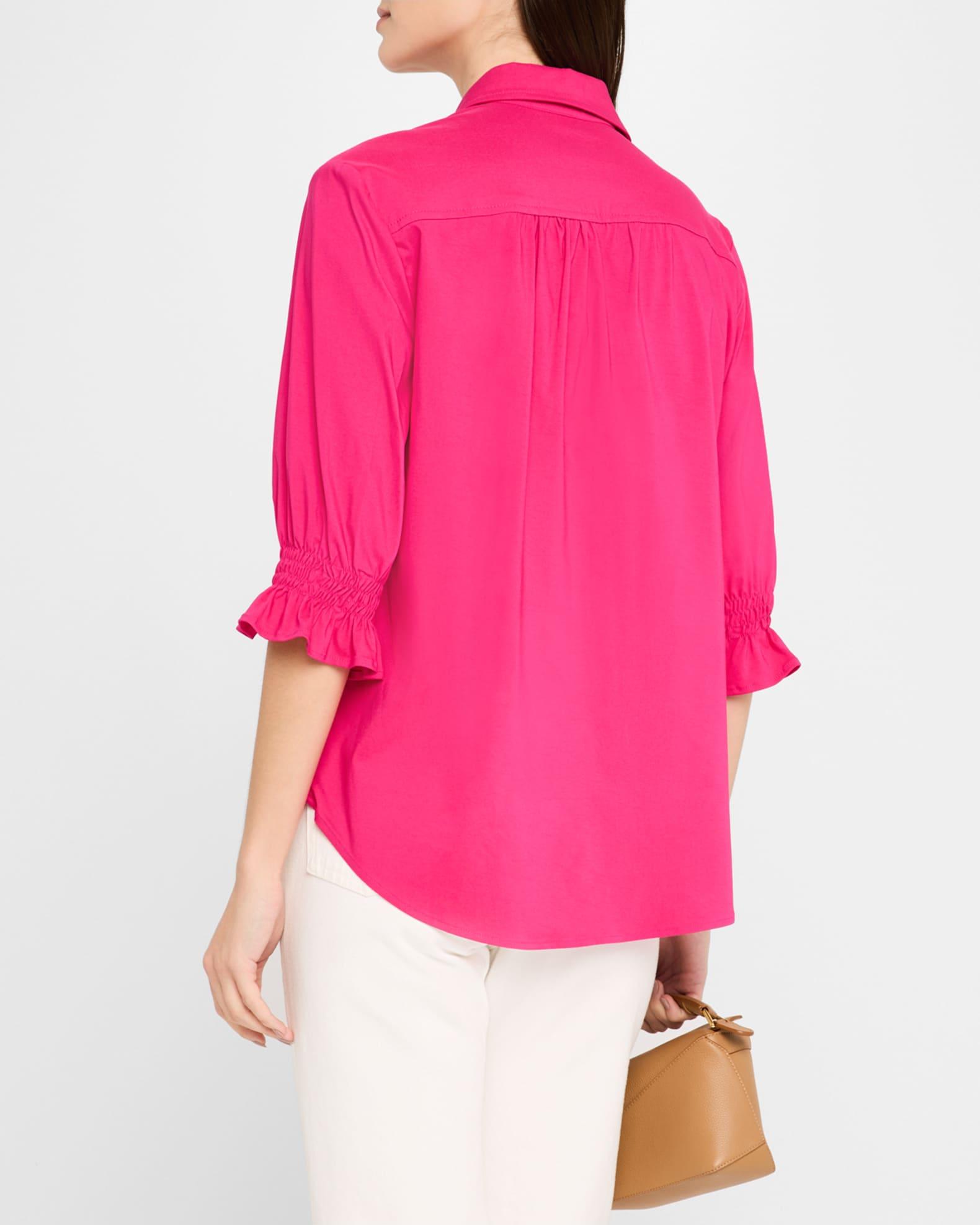 Sirena Button-Down Solid Stretch Shirt Product Image