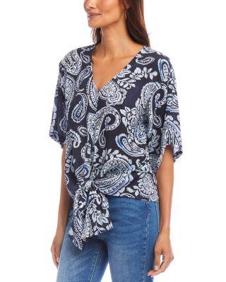 Flutter Sleeve Tie Front Top Product Image