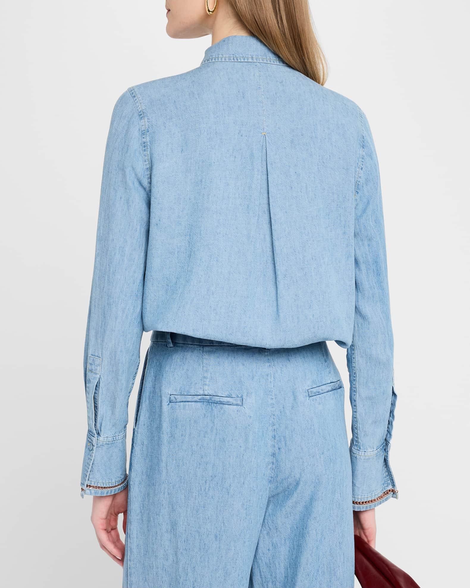 Claude Wide-Leg Denim Pants Product Image