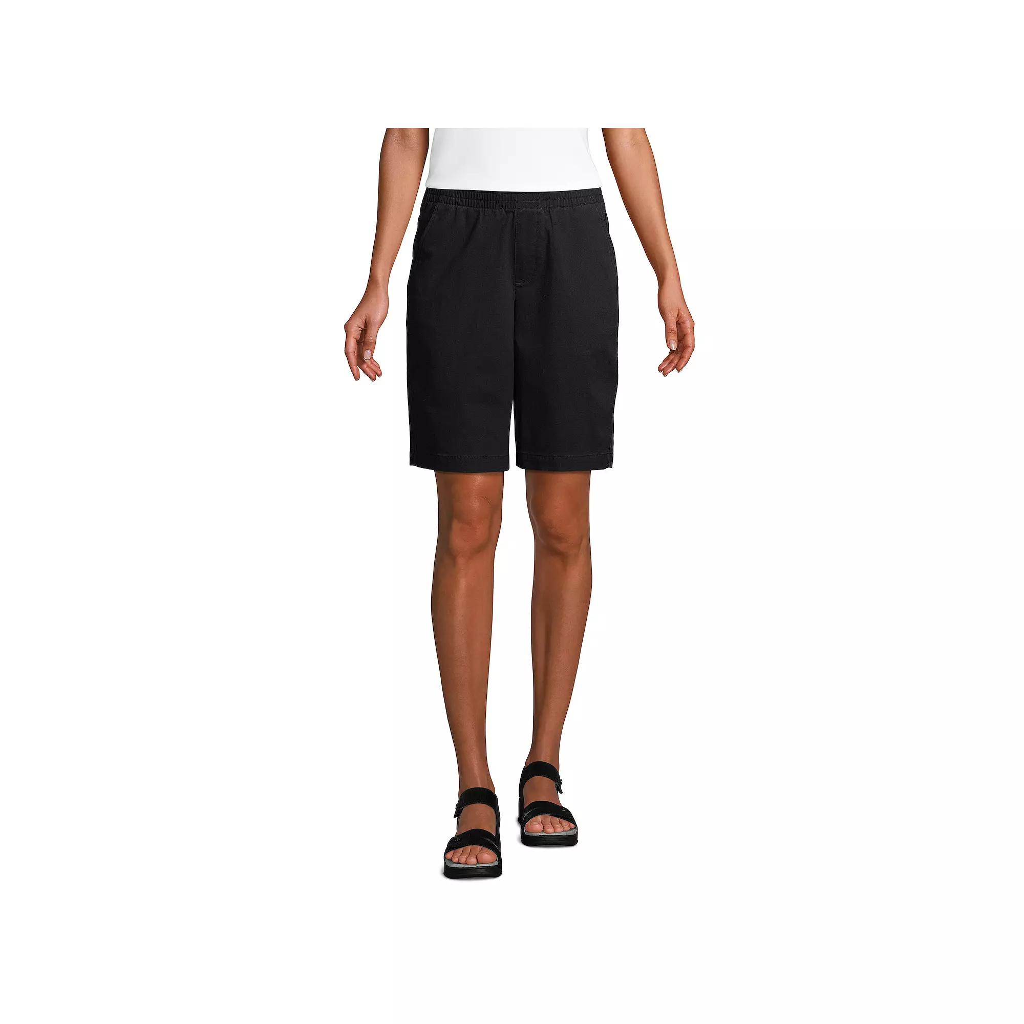 Women's Lands' End Pull-On Chino Bermuda Shorts,  Product Image