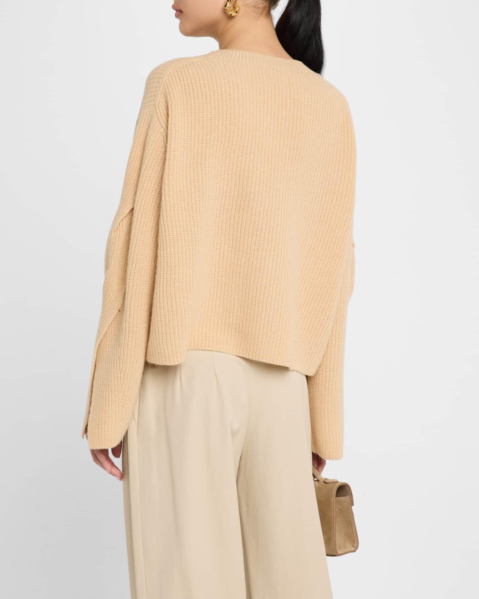 Ribbed Wool-Cashmere Crewneck Sweater Product Image