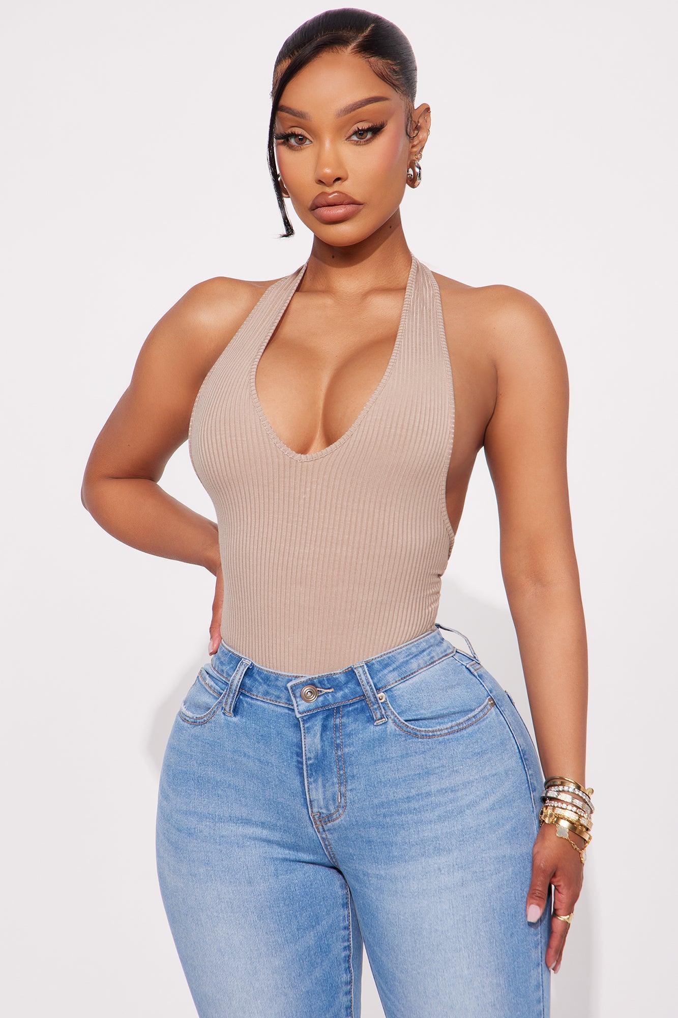 Karol Halter Bodysuit - Taupe Female Product Image