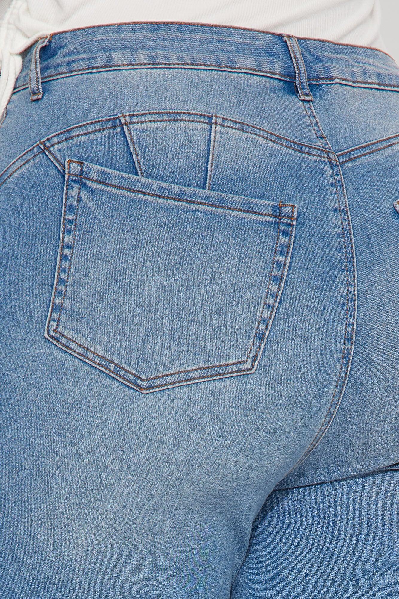 Wifey High Rise Booty Lifter Jeans - Light Blue Wash Product Image