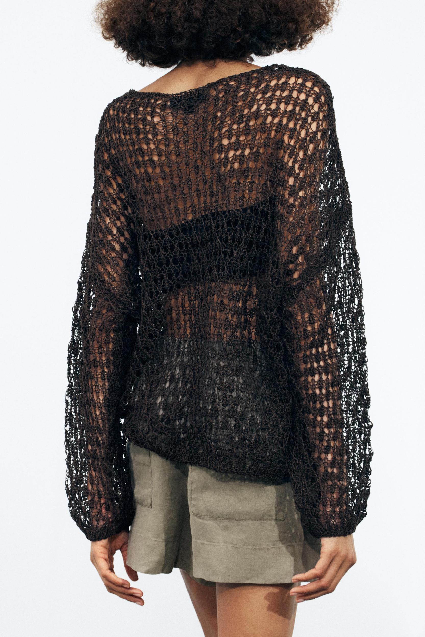 OPENWORK KNIT SWEATER Product Image