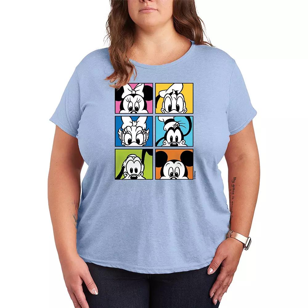 Disney's Mickey Mouse & Friends Plus Grid Graphic Tee, Women's,  Product Image