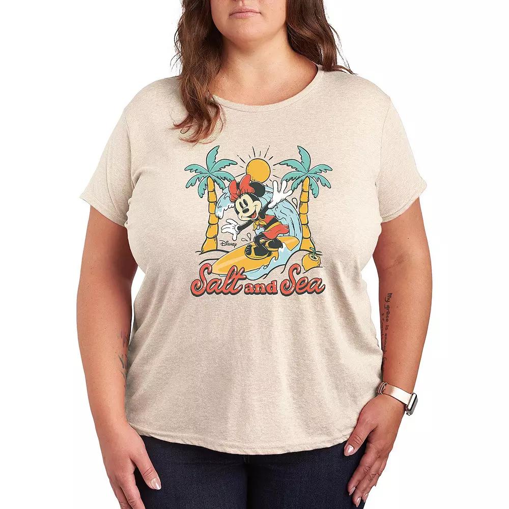 Disney's Minnie Mouse Plus Salt Sea Graphic Tee, Women's,  Product Image