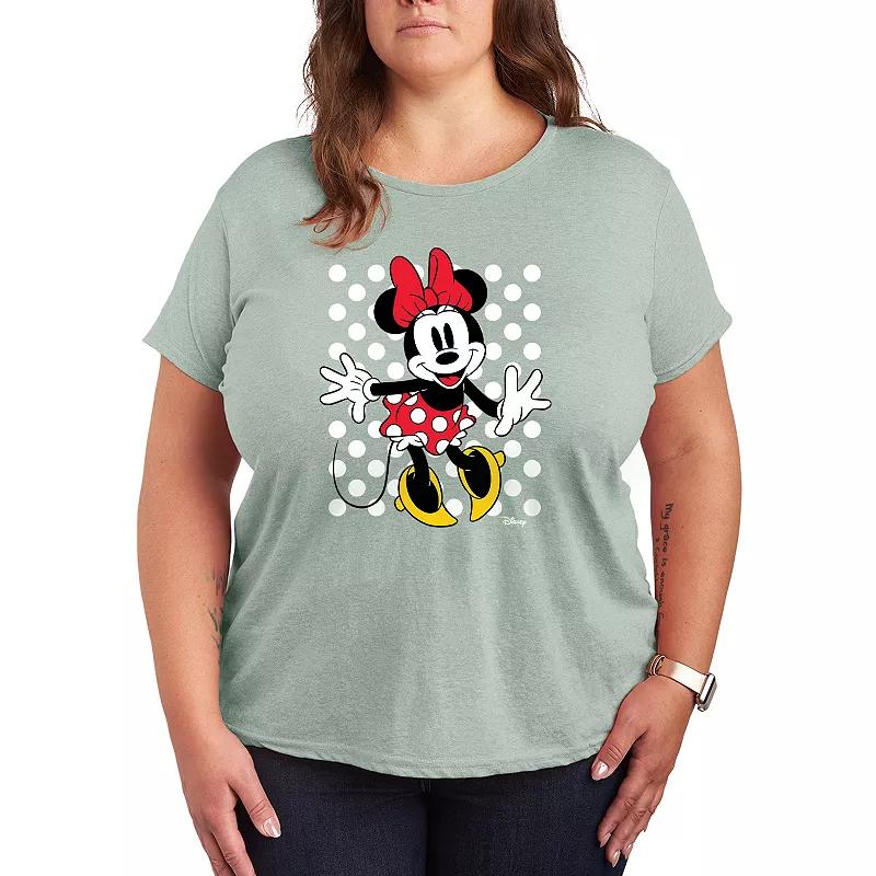 Disney's Minnie Mouse Plus With Dots Graphic Tee, Women's,  Product Image