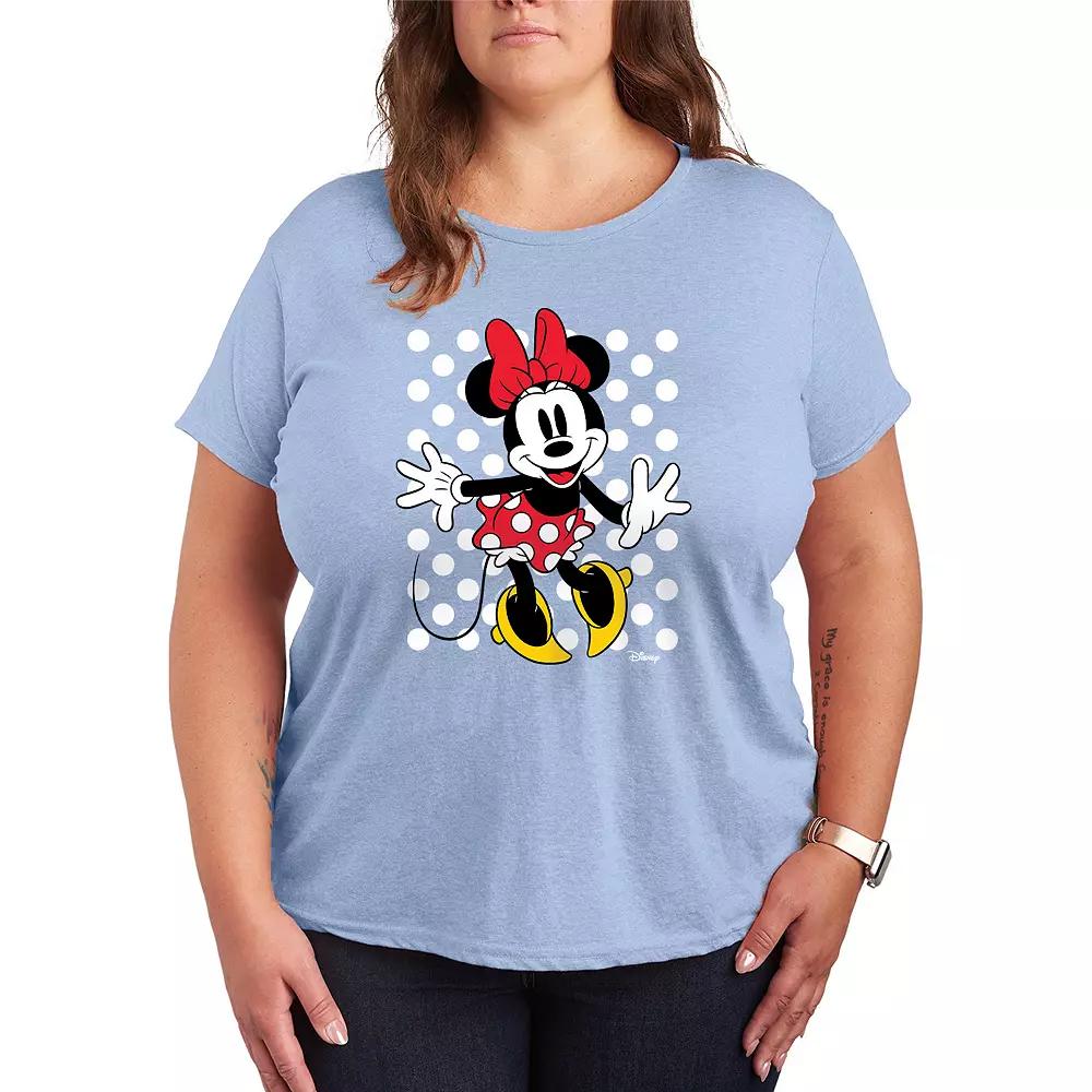 Disney's Minnie Mouse Plus With Dots Graphic Tee, Women's,  Product Image