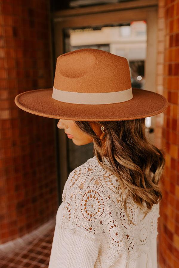 Fall Vibes Felt Fedora in Rust Product Image