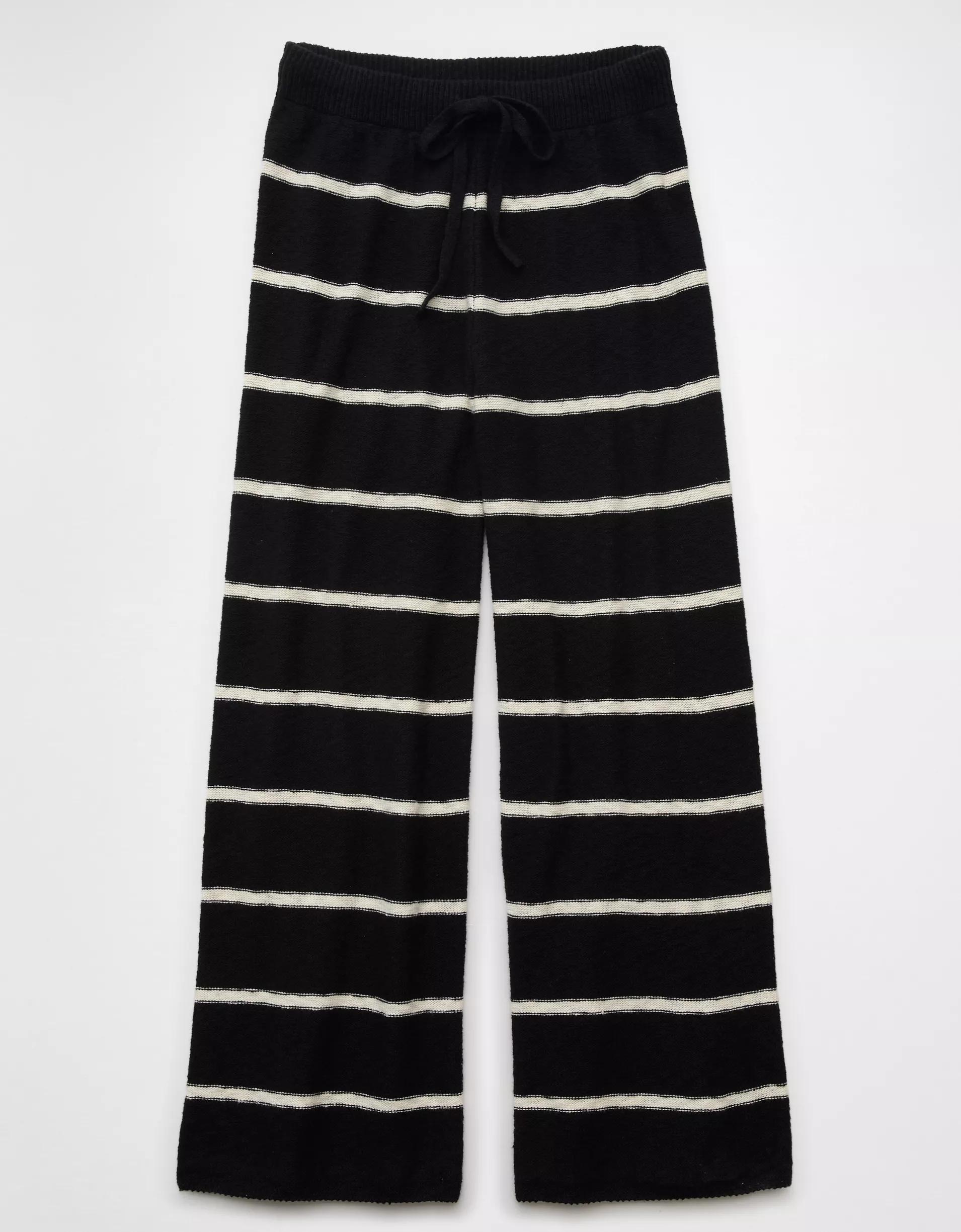 AE Knit Wide-Leg Striped Pant Product Image