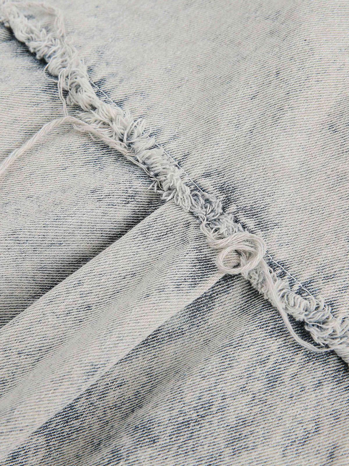 Aelfric Eden Fringe Denim Zip Up Shirt Product Image