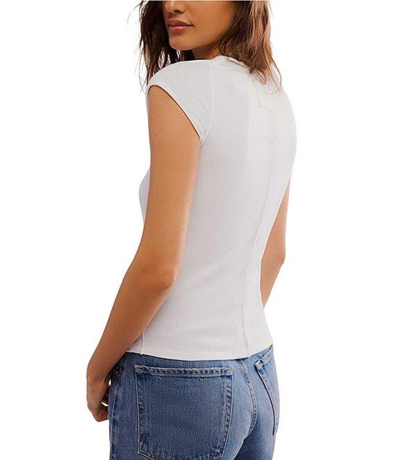 Free People Ever Had Crew Neck Short Sleeve Knit Tee Product Image