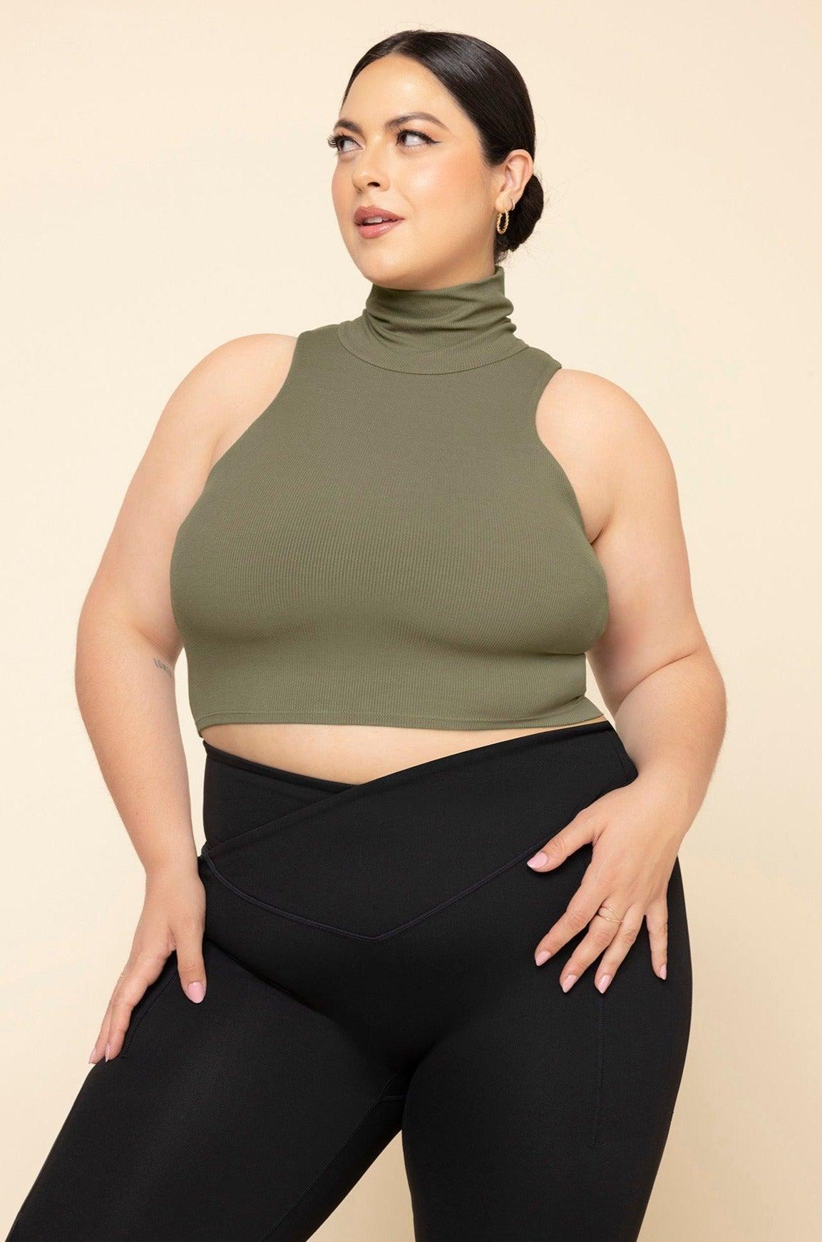 I Feel Cute Crop Top - Burnt Olive Product Image