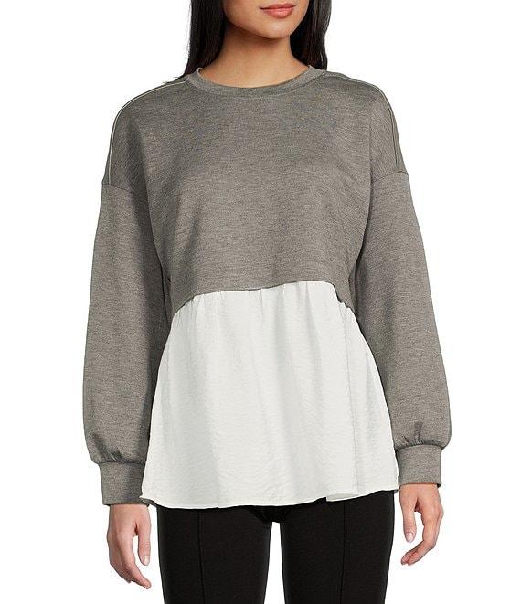 I.N. San Francisco Long Sleeve Two-fer Tunic Top Product Image