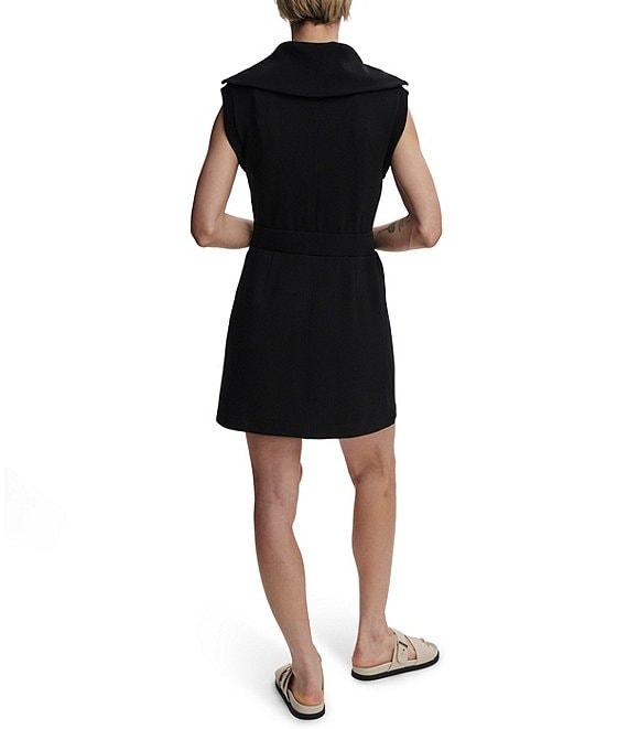 Varley Rebecca Oversized Collar Sleeveless Zip Through Double Soft Dress Product Image