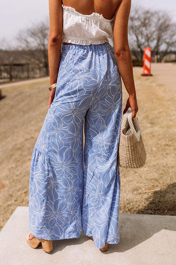 Swoop In High Waist Pants In Sky Blue Product Image
