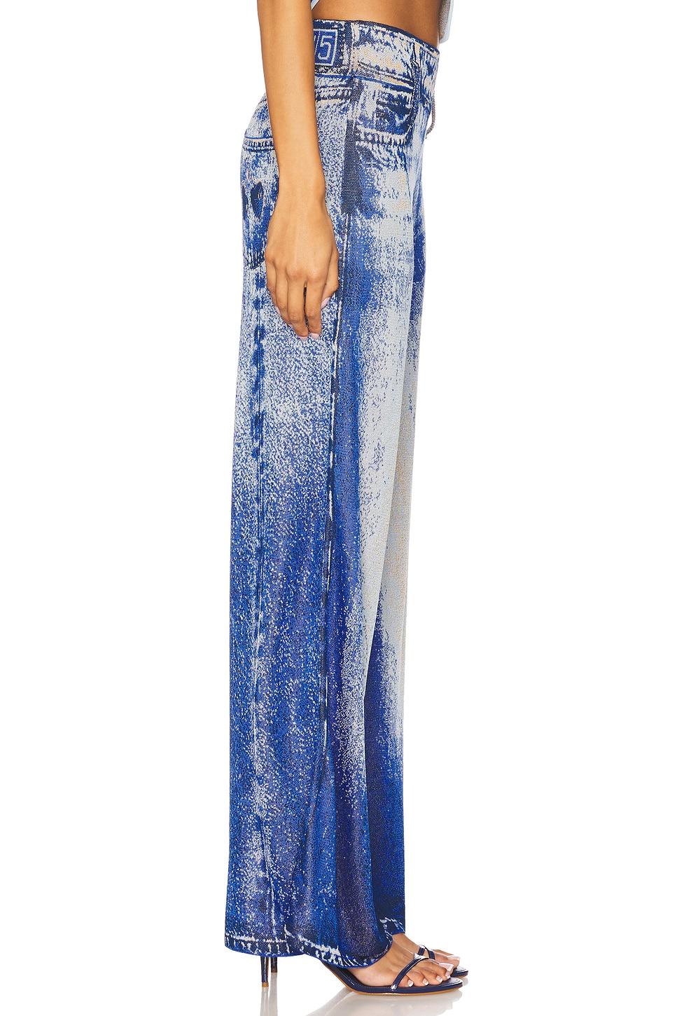 Aria Denim Print Wide Leg Pants PH5 Product Image