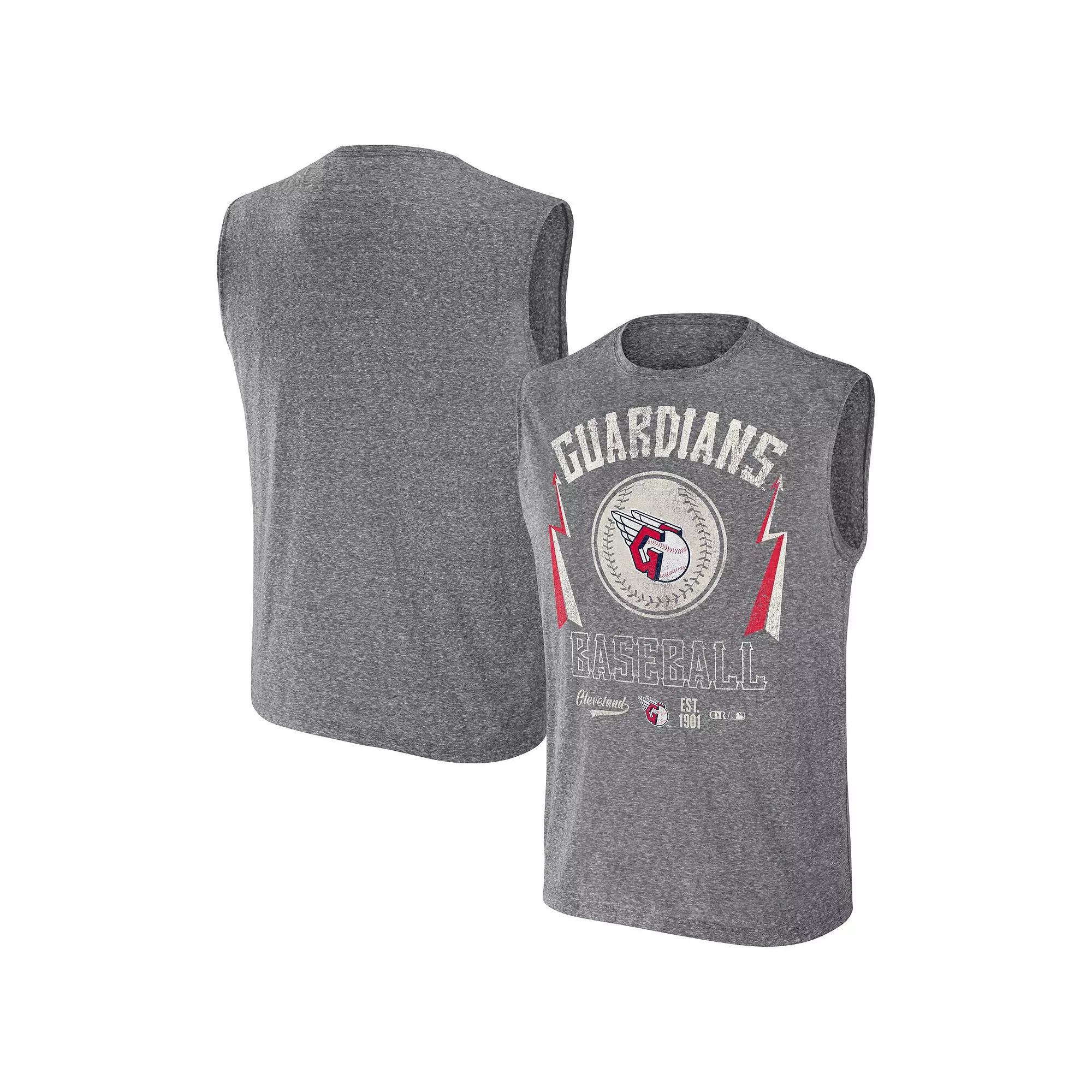 Men's Darius Rucker Collection by Fanatics Charcoal Los Angeles Dodgers Relaxed-Fit Muscle Tank Top,  Product Image