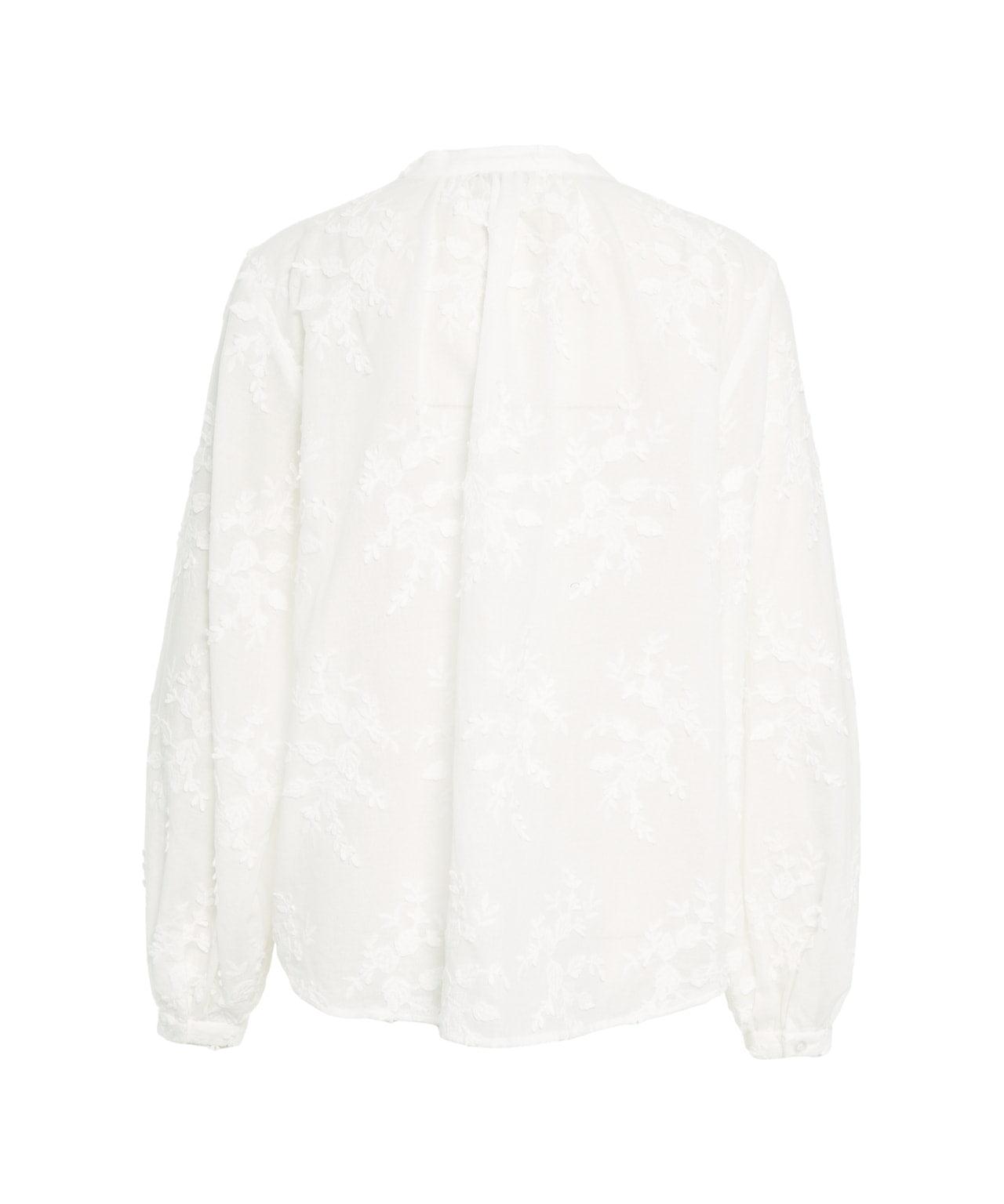 Blouse with floral embroideries Product Image