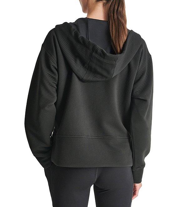 DKNY by Donna Karan Long Sleeve Zip Front Side Zip Detail Hoodie Product Image