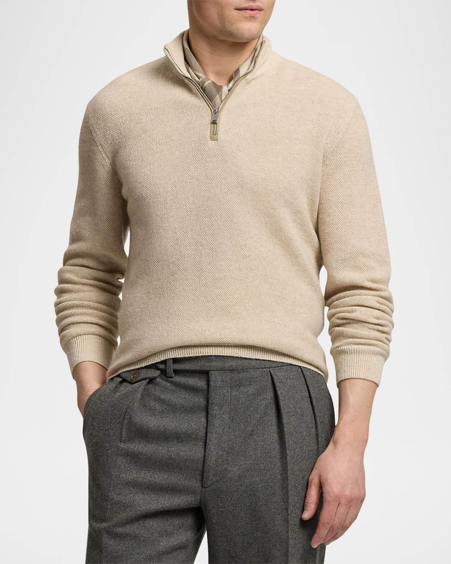 Men's Cashmere Half-Zip Sweater Product Image
