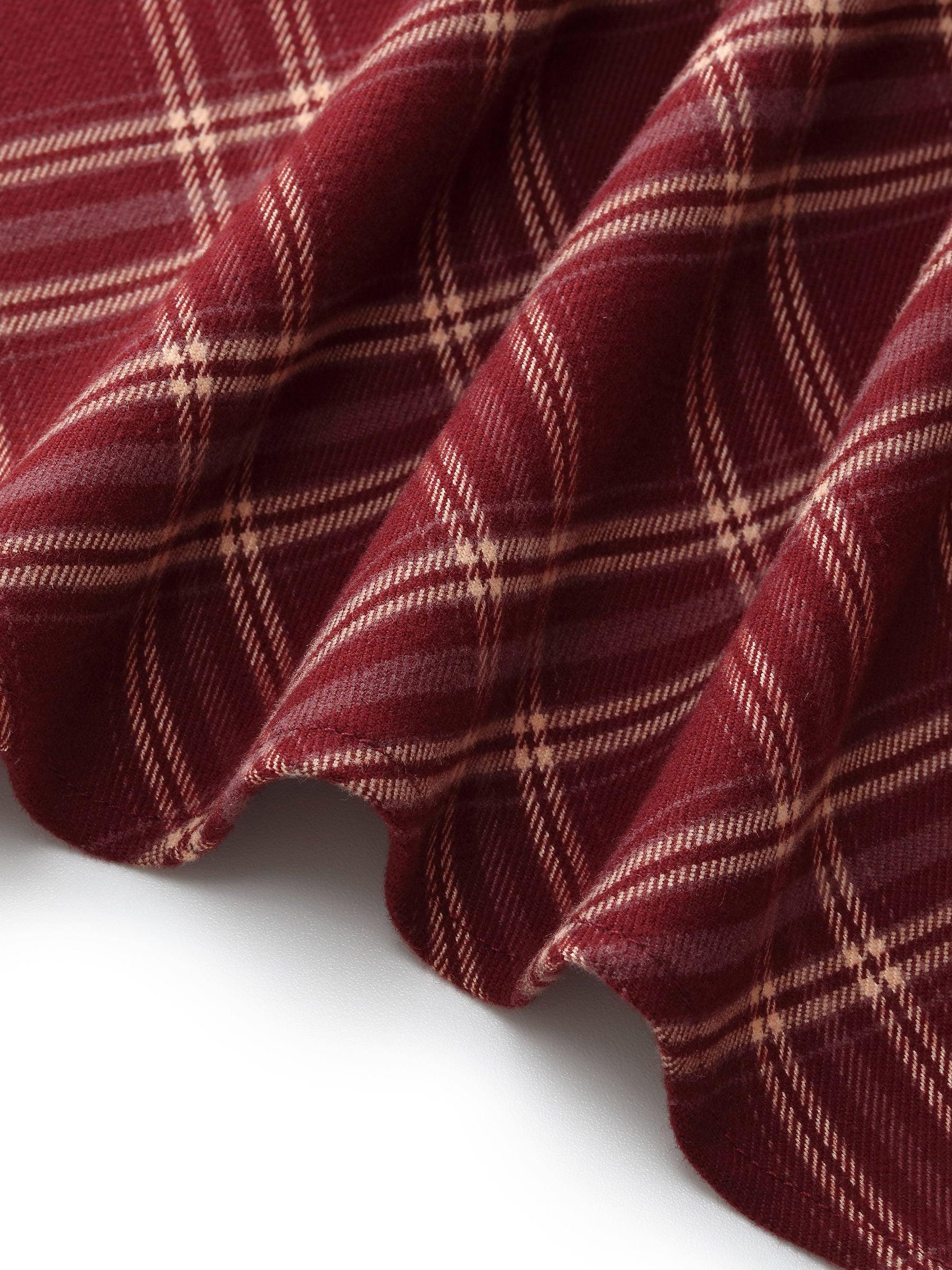 Plaid Asymmetrical Hem Women Skirt With Triangle Scarf Product Image