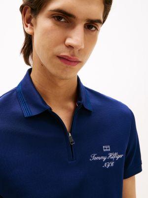 Regular Fit Mercerized Cotton Zip Polo Product Image