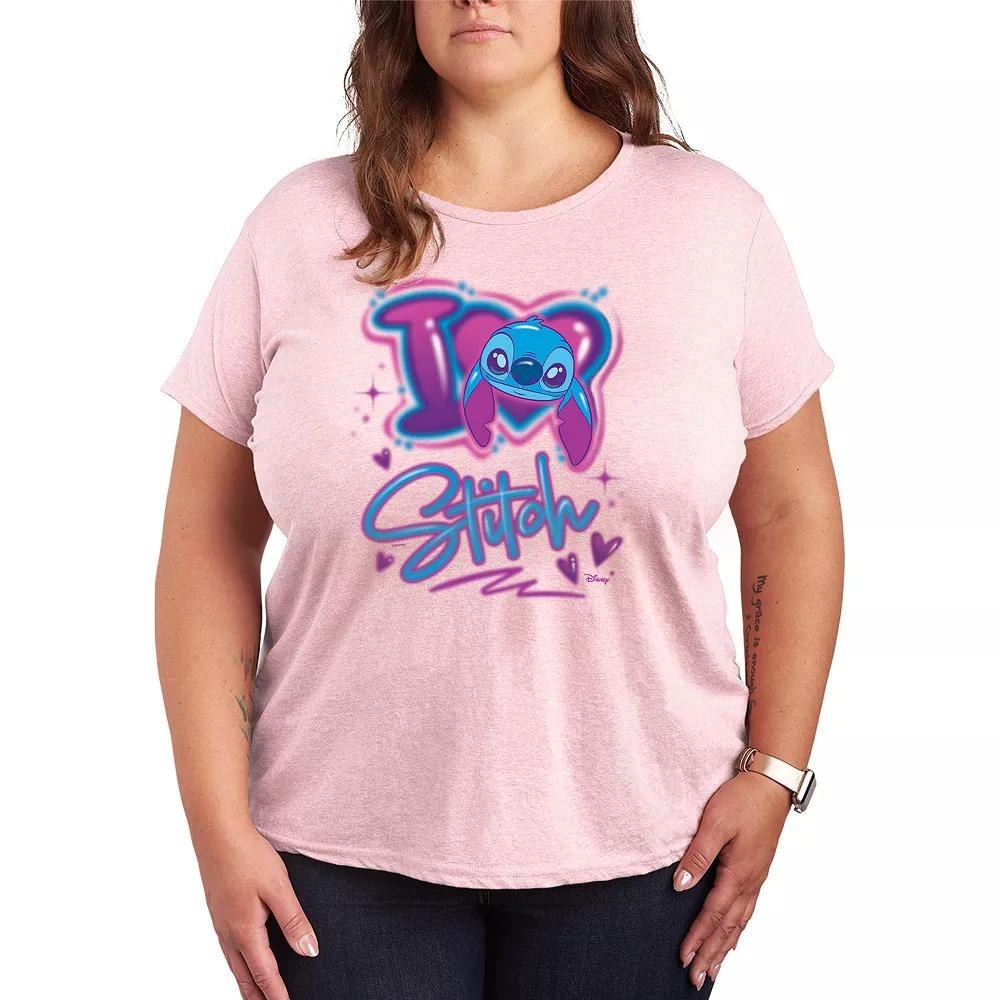 Disney's Lilo & Stitch Plus I Love Stitch Graphic Tee, Women's,  Product Image