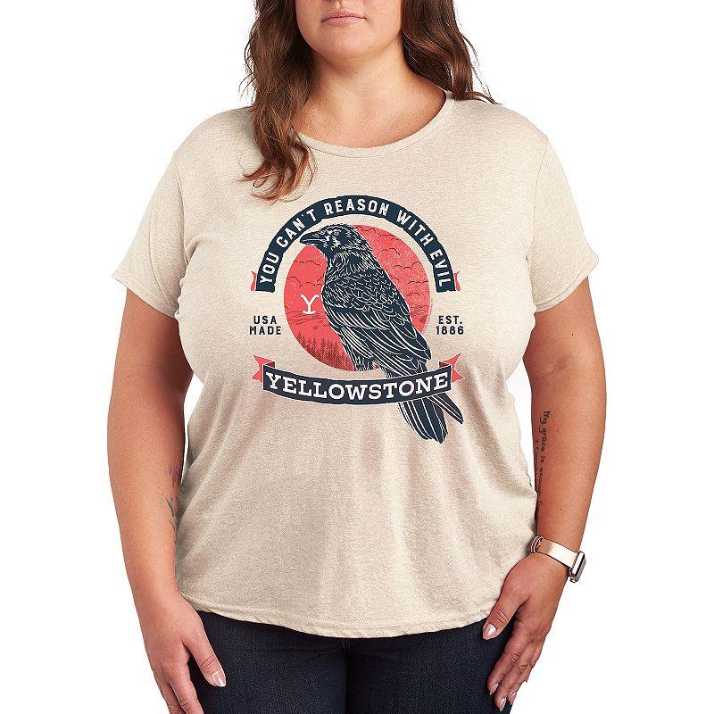 Plus Yellowstone Can't Reason Evil Graphic Tee, Women's,  Product Image